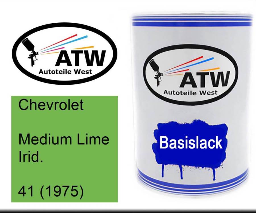 Chevrolet, Medium Lime Irid., 41 (1975): 500ml Lackdose, von ATW Autoteile West.